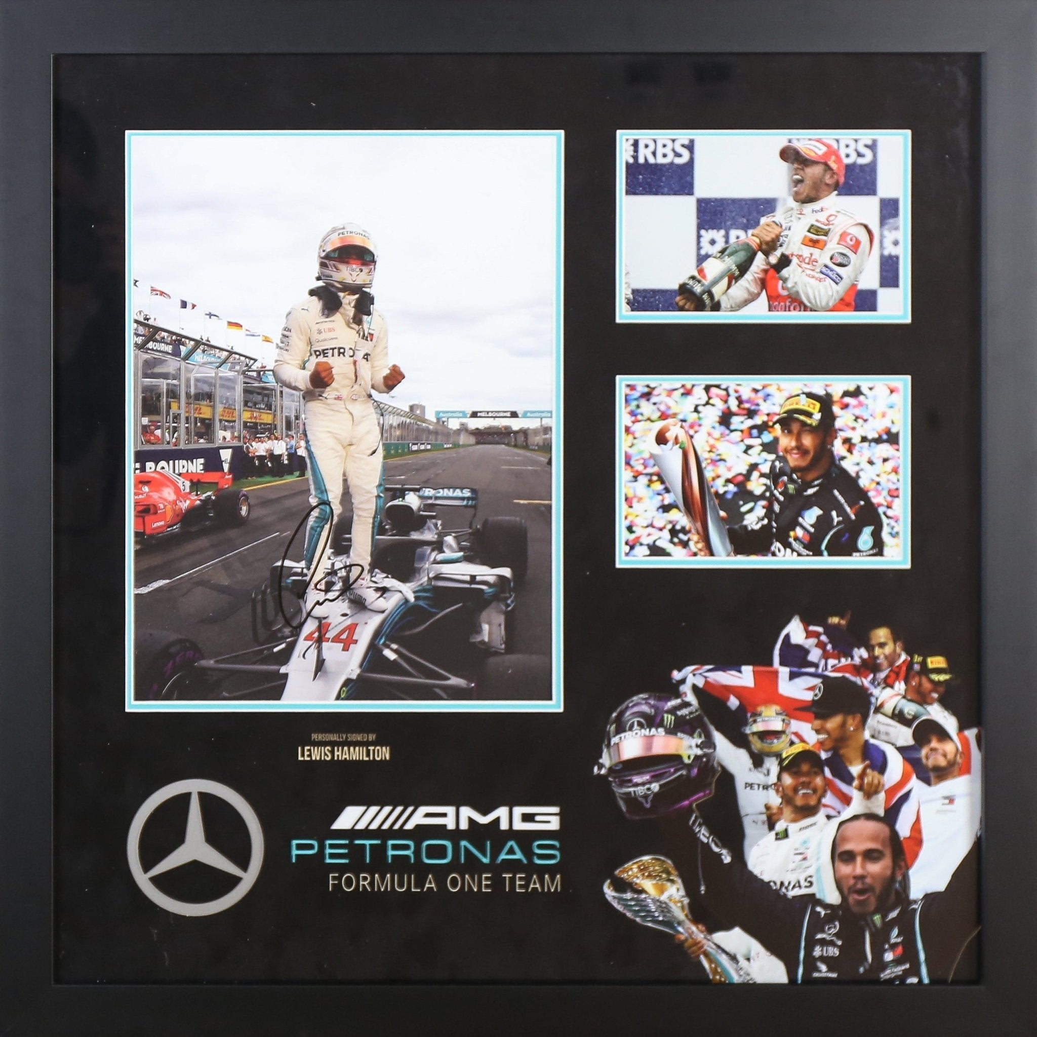 Lewis Hamilton Signed 12x16 Photograph Framed Display - Memorabilia Framers Shop